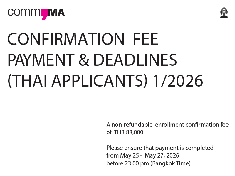 CONFIRMATION  FEE PAYMENT & DEADLINES (THAI CANDIDATES)  1/2026